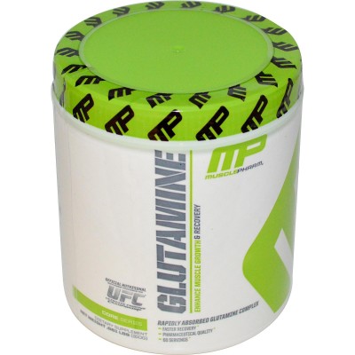 Muscle Pharm Glutamine 300 гр | 60 дози Glutamine на Muscle Pharm е глутаминов продукт от ново поколение, гарантиращ бързо и пълноценно следтренировъчно възстановяване. Уникалното в Глутамин Muscle Pharm е, че съдържа Muscle Pharm Glutamine 300 гр | 60 до