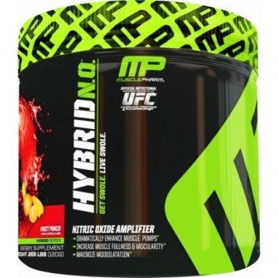 MusclePharm Hybrid N.O. 120 гр 20 дози MusclePharm Hybrid N.O. е уникален азотен бустер с най-високо качество и доказана ефективност. Искате да тренирате по-упорито и да премахнете умората? Смятате, че мускулите Ви им MusclePharm Hybrid N.O. 120 гр 20 доз