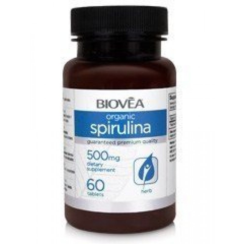 Спирулина (Органична) 500 мг 60 таблетки | Biovea
