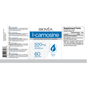 L-Carnosine 500 мг 60 капсули | 60 дни | Biovea