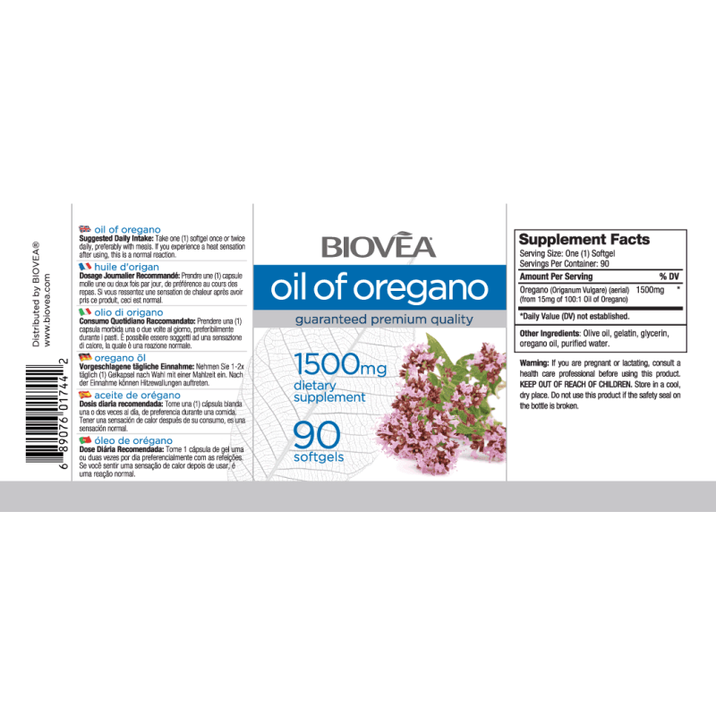 Масло от Див Риган 1500 мг 90 капсули | Biovea Масло от Див Риган (Oil of Oregano) 90 гел капсули по 1500 мг. Масло от Див Риган (Oil of Oregano) 90 гел капсули по 1500 мг. Помага при стомашни проблеми Укрепва имунната система Увеличава гъвкавостта на ставите и мускулите Масло от риган на капсули подобрява респира Масло от Див Риган (Oil of Oregano) 90 гел капсул