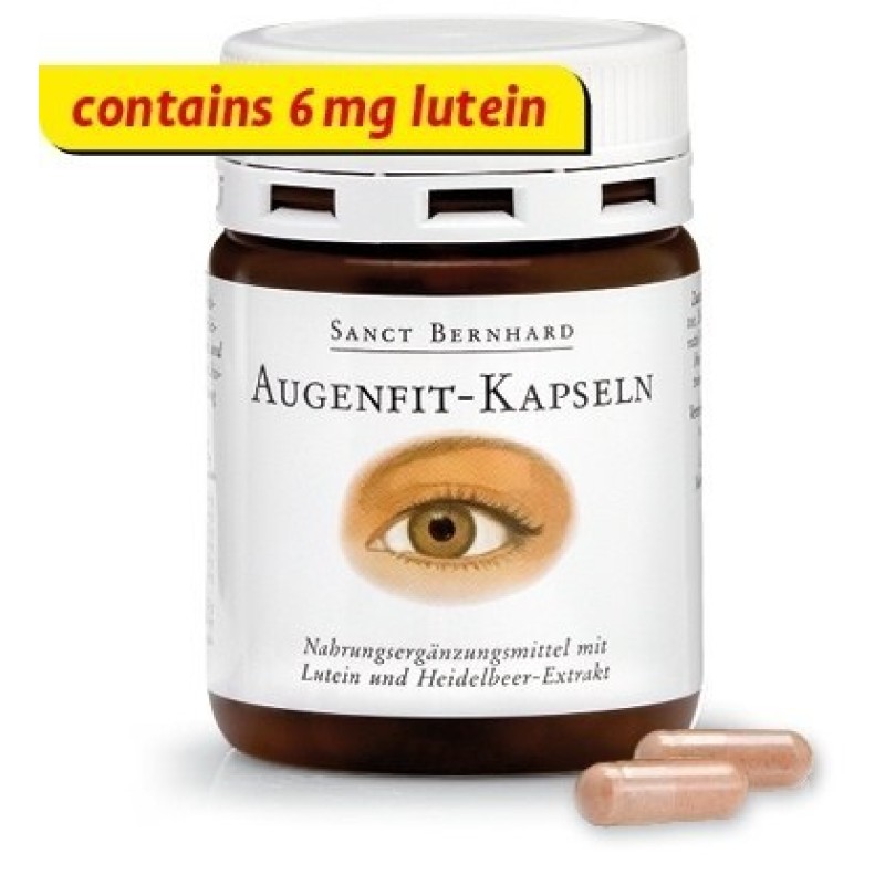 Капсули за Здрави Очи (Eye Fit Capsules) от Sanct Bernhard 90 бр с лутеин и екстракт от боровинка За по-здрави очи Предпазва от възпаления Предпазва от вредните въздействия на околната среда Augenfit  Капсули за Здрави Очи (Eye Fit Capsules) от Sanct Bern