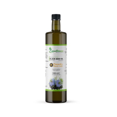 100% Pure Egyptian Black Seed Oil 1000 мл | Здравница Подходящо за директна консумация и козметични цели Повишава имунитета Има антипаразитно и антибактериално действие Активира жизнените сили на тялото 100% Pure Egyptian Black Seed Oil 1000 мл | Здравниц