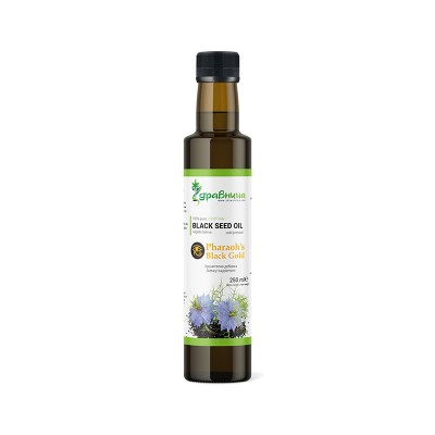 100% Pure Egyptian Black Seed Oil 250 мл | Здравница Подходящо за директна консумация и козметични цели Повишава имунитета Има антипаразитно и антибактериално действие Активира жизнените сили на тялото 100% Pure Egyptian Black Seed Oil 250 мл | Здравница 