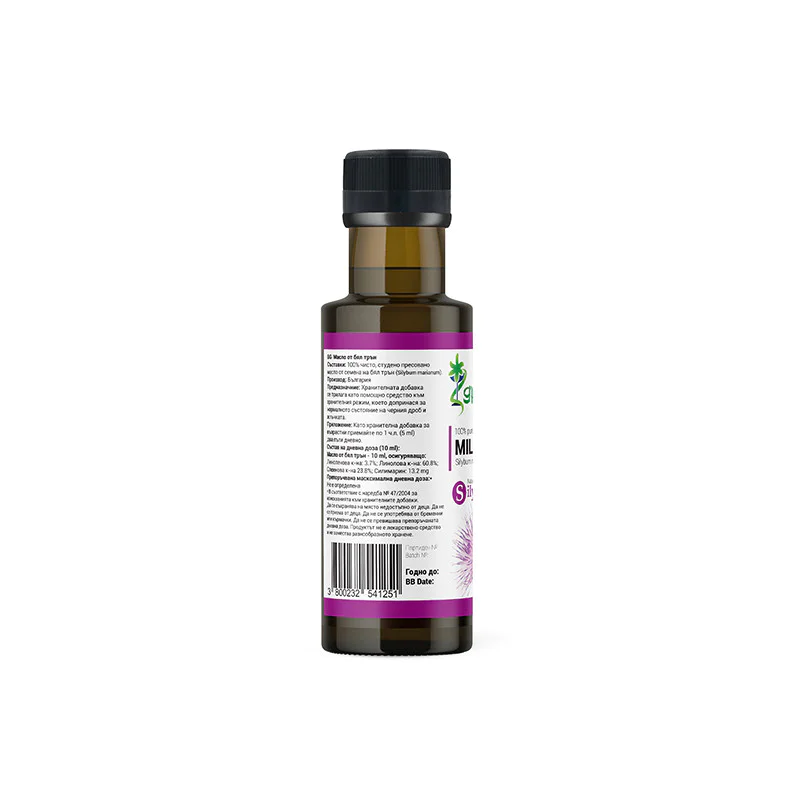 Milk Thistle 100 мл | Здравница Масло от бял трън 100 мл | ЗдравницаПоддържа здравото състояние на черния дроб
Подпомага състоянието на дермата
За детоксикация
Срещу дисбактериоза
При смущения на чернодробното функциониране
Има антиоксида Масло от бял трън 100 мл | Здравница Поддържа здравото състояние на черния дроб Подпомага състоянието на дермата За детоксикация Срещу дисбактериоза При смущения на чернодробното функцион Масло от бял трън 100 мл | Здравница Поддържа здравото състояние на