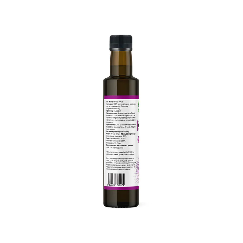 Milk Thistle 250 мл | Здравница Масло от бял трън 250 мл | ЗдравницаПоддържа здравото състояние на черния дроб
Подпомага състоянието на дермата
За детоксикация
Срещу дисбактериоза
При смущения на чернодробното функциониране
Има антиоксида Масло от бял трън 250 мл | Здравница Поддържа здравото състояние на черния дроб Подпомага състоянието на дермата За детоксикация Срещу дисбактериоза При смущения на чернодробното функцион Масло от бял трън 250 мл | Здравница Поддържа здравото състояние на
