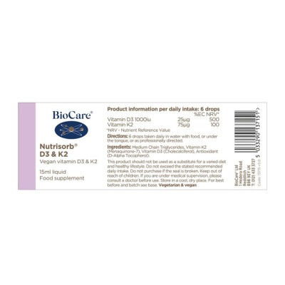Nutrisorb D3 & K2 15 мл | BioCare