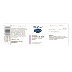 MicroCell Vitamin E 200 IU 60 капсули | BioCare