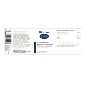 Artichoke & Lipase Complex 90 капсули | BioCare