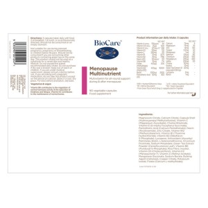 Menopause Multinutrient 90 капсули | BioCare Menopause Multinutrient 90 капсули | BioCare