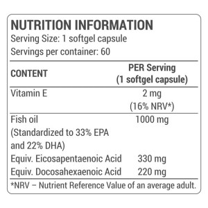 Omega-3 Fish Oil 60 гел-капсули | Dorian Yates Nutrition