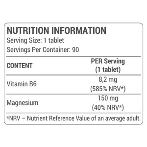 Organic Magnesium + B6 90 таблетки | Dorian Yates Nutrition
