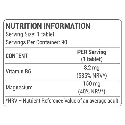 Organic Magnesium + B6 90 таблетки | Dorian Yates Nutrition