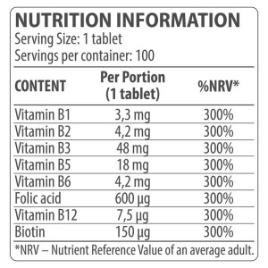 Vitamin B Complex 100 таблетки | Dorian Yates Nutrition