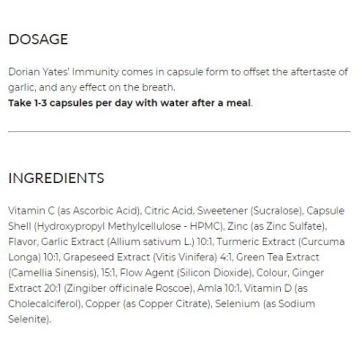 Immunity Complete Immune System Care 90 капсули | Dorian Yates Nutrition