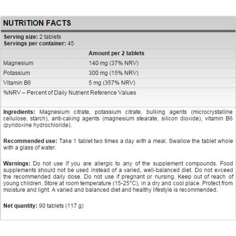 Mag plus B 90 таблетки | FA Nutrition Mag plus B 90 таблетки | FA Nutrition