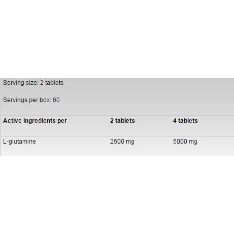 Glutamine 1250 30 таблетки | FA Nutrition Glutamine 1250 30 таблетки | FA Nutrition