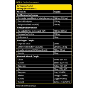 Xtreme Napalm Flex Advanced Joint Formula 30 пакета | FA Nutrition