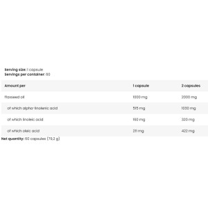 Omega 3-6-9 Flax Oil 1000 мг 60 гел-капсули | FA Nutrition