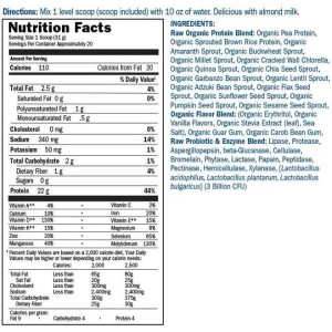 RAW Protein Beyond Organic Protein Formula - Vanilla 660 гр | Garden Of Life