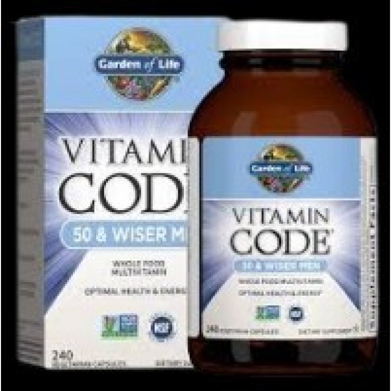 Vitamin Code 50 & Wiser Men 120 капсули | Garden Of Life