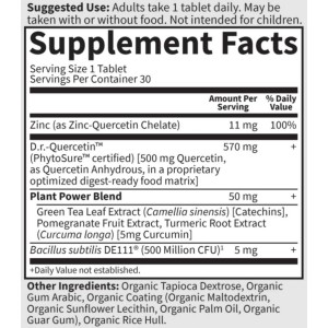 Dr. Formulated Quercetin Recovery 500 мг 30 таблетки | Garden Of Life