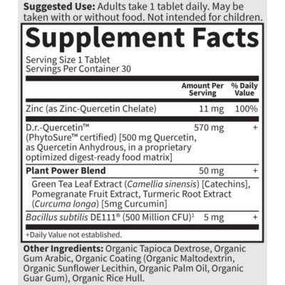 Dr. Formulated Quercetin Recovery 500 мг 30 таблетки | Garden Of Life Dr. Formulated Quercetin Recovery 500 мг 30 таблетки | Garden Of Life