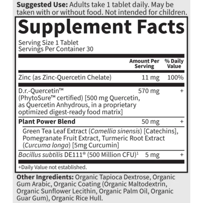 Dr. Formulated Quercetin Recovery 500 мг 30 таблетки | Garden Of Life Dr. Formulated Quercetin Recovery 500 мг 30 таблетки | Garden Of Life