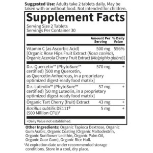 Dr. Formulated Quercetin Drop Uric Acid 60 таблетки | Garden Of Life