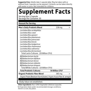 Dr. Formulated Probiotics Once Daily Men's 30 капсули | Garden Of Life
