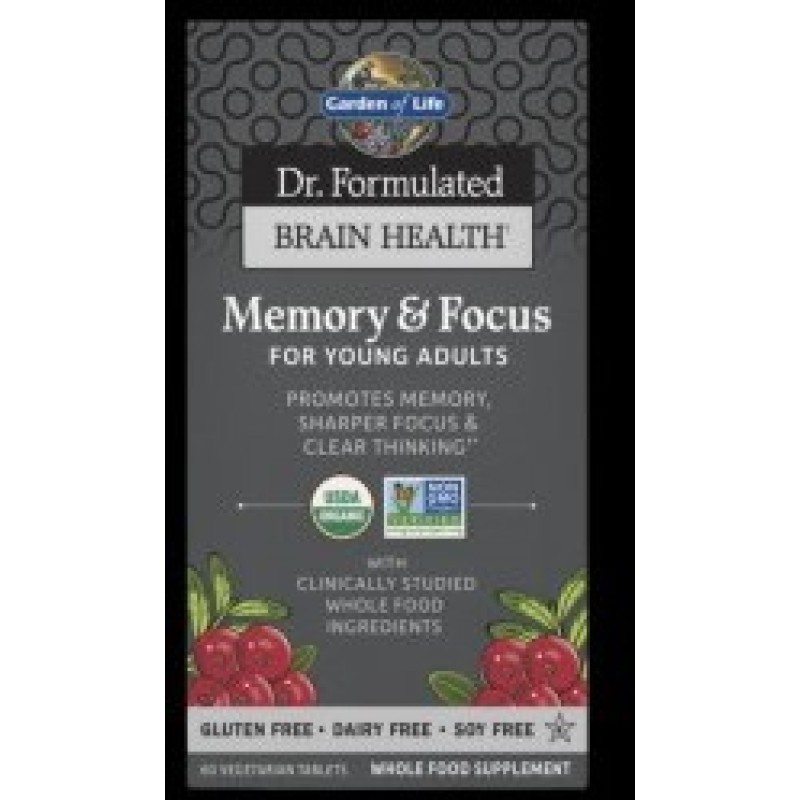 Dr. Formulated Memory & Focus for Young Adults 60 таблетки | Garden Of Life