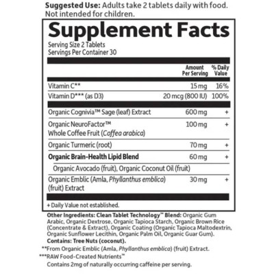 Dr. Formulated Memory & Focus for Young Adults 60 таблетки | Garden Of Life