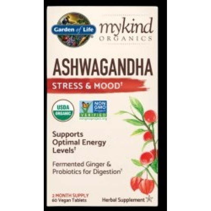 Mykind Organics Ashwagandha 600 мг 60 таблетки | Garden Of Life