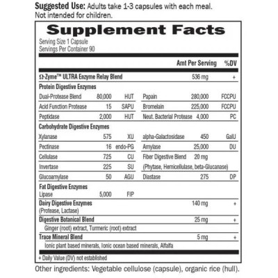 Omega Zyme Ultra Ultimate Enzyme Blend 90 гел-капсули | Garden Of Life