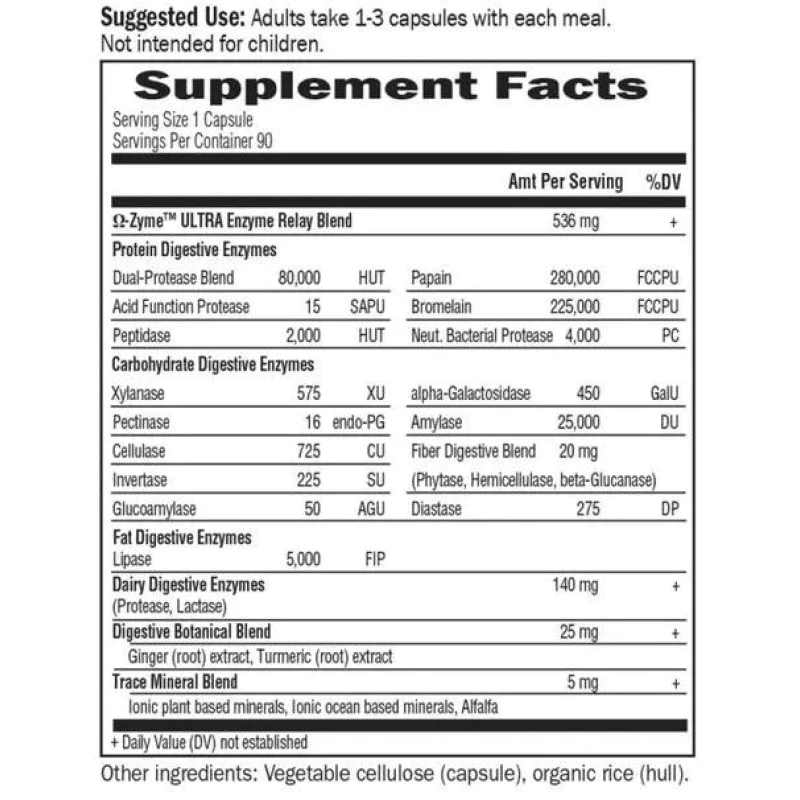 Omega Zyme Ultra Ultimate Enzyme Blend 90 гел-капсули | Garden Of Life Omega Zyme Ultra Ultimate Enzyme Blend 90 гел-капсули | Garden Of Life