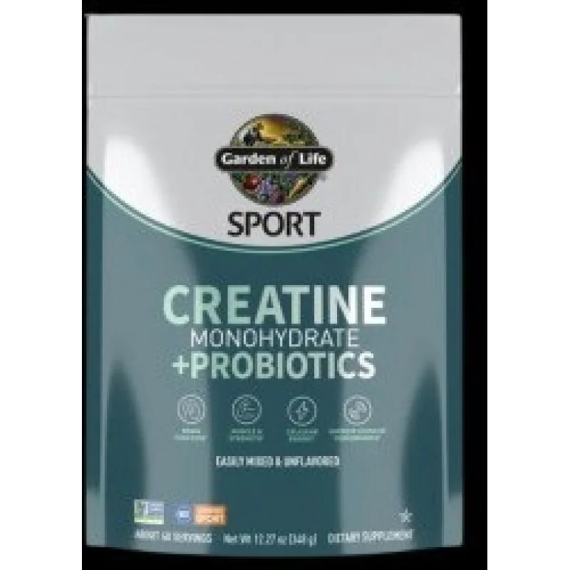 Sport Creatine Monohydrate + Probiotics 348 гр | Garden Of Life Sport Creatine Monohydrate + Probiotics 348 гр | Garden Of Life