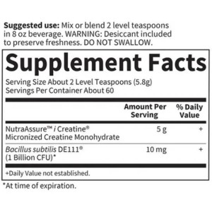 Sport Creatine Monohydrate + Probiotics 348 гр | Garden Of Life