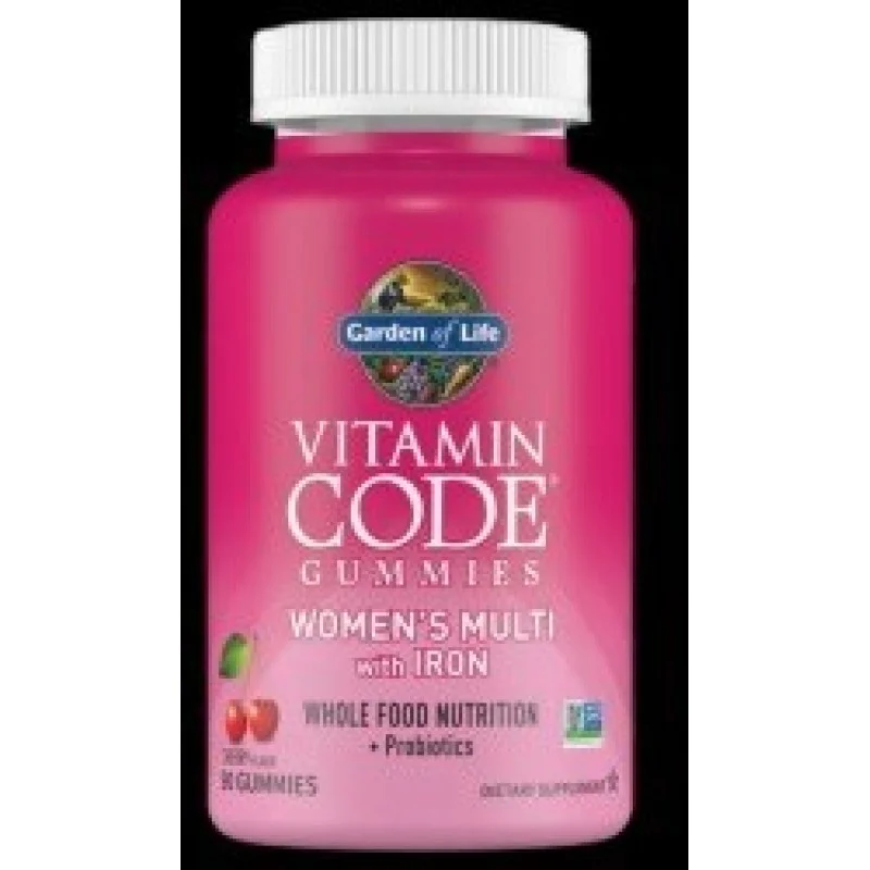 Vitamin Code Women's Multi with Iron + Probiotics Gummies 90 желирани бонбони | Garden Of Life Vitamin Code Women's Multi with Iron + Probiotics Gummies 90 желирани бонбони | Garden Of Life