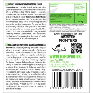 Ashwagandha Extract 600 мг 90 капсули | Hero.Lab