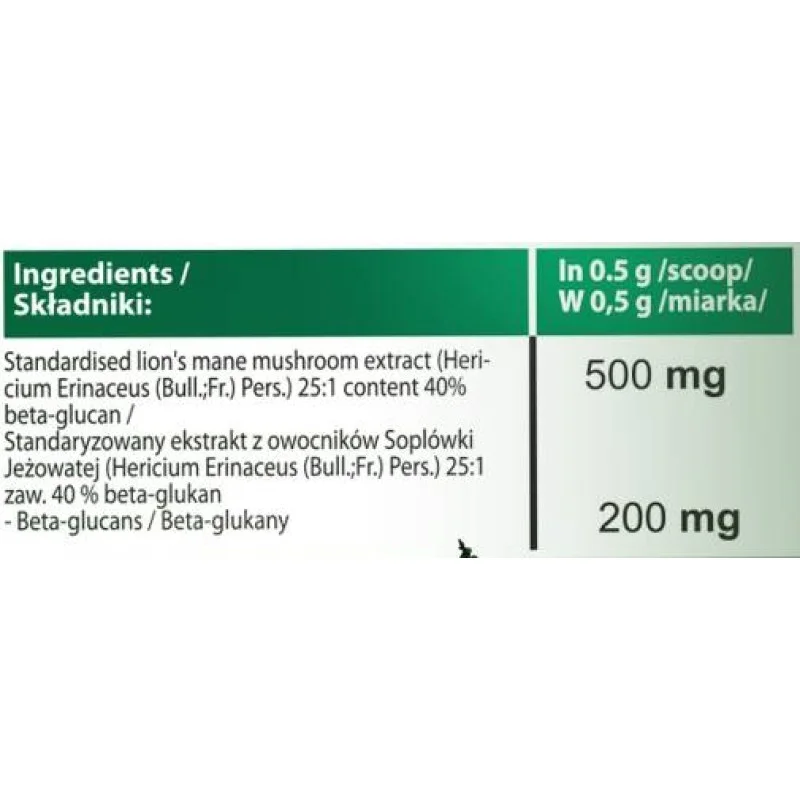 Lion's Mane Powder 25:1 500 мг 30 гр | Hero.Lab Lion's Mane Powder 25:1 500 мг 30 гр | Hero.Lab