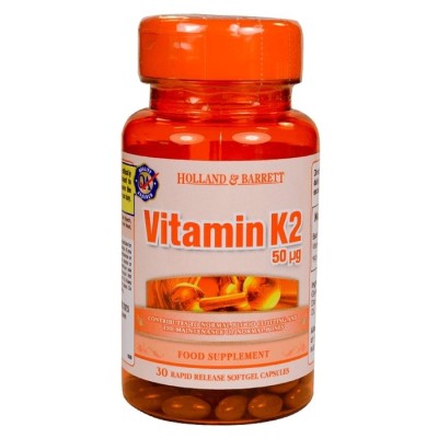 Vitamin K2 50 мкг 30 капсули | Holland & Barrett