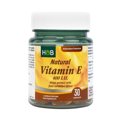 Natural Vitamin E 400 IU 30 капсули | Holland & Barrett Natural Vitamin E 400 IU 30 капсули | Holland & Barrett