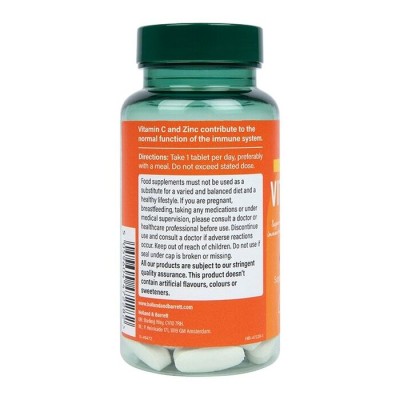 Vitamin C + Zinc 60 таблетки | Holland & Barrett Vitamin C + Zinc 60 таблетки | Holland & Barrett