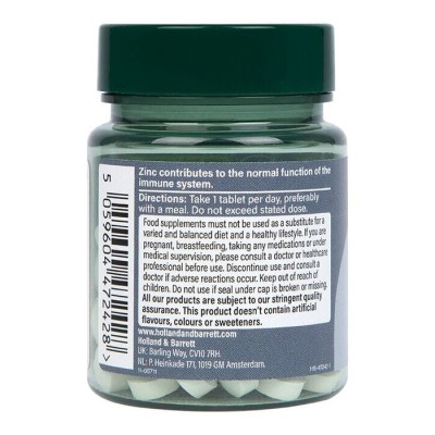 High Strength Zinc 15 мг 60 таблетки | Holland & Barrett