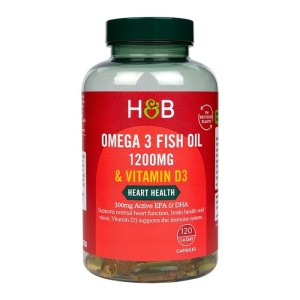 Omega 3 Fish Oil + D3 1200 мг 120 капсули | Holland & Barrett Omega 3 Fish Oil + D3 1200 мг 120 капсули | Holland & Barrett