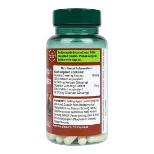 Korean & Siberian Ginseng Complex 120 капсули | Holland & Barrett