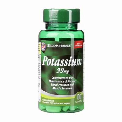 Potassium 99 мг 120 таблетки | Holland & Barrett