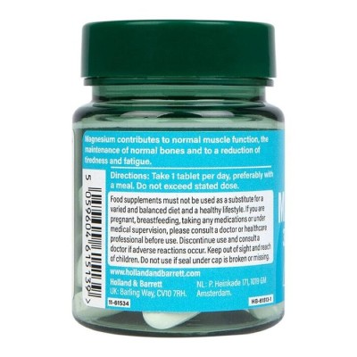 Magnesium 375 мг 30 таблетки | Holland & Barrett