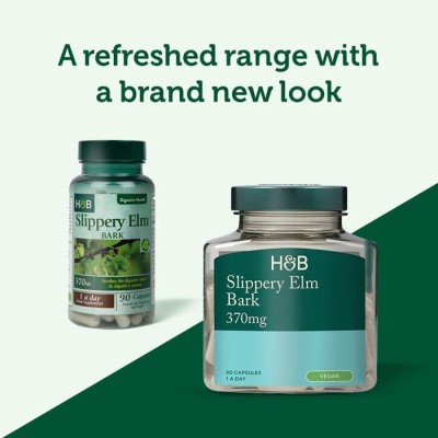 Slippery Elm Bark 370 мг 90 капсули | Holland & Barrett