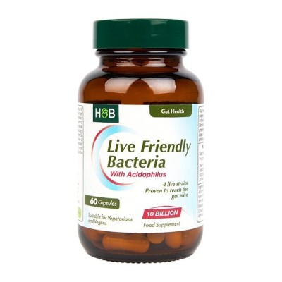 Life Friendly Bacteria with Acidophilus 10 млрд. CFU 60 капсули | Holland & Barrett